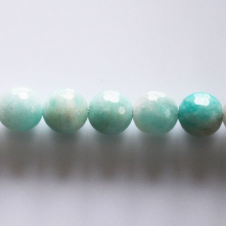 BeauMonde Bijoux - Amazonite 10 mm perle ronde facettée A Afrique