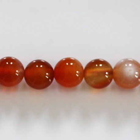 Natural carnelian 10 mm round bead Madagascar - BeauMonde Bijoux