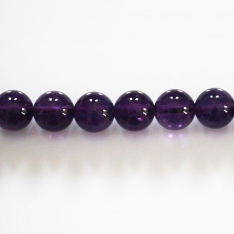 Amehyst 8 mm round bead A - BeauMonde Bijoux