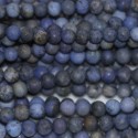 Dumortiérite 4 mm perle ronde A mat Pérou
