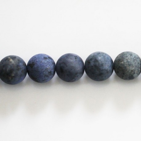 BeauMonde Bijoux - Dumortiérite 10 mm perle ronde A mat Pérou