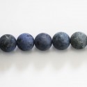 Dumortierite 10 mm matte round bead - BeauMonde Bijoux