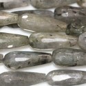 Labradorite 6X16 mm faceted elongated drop