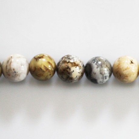 Agate foam 10 mm yellow round bead - BeauMonde Bijoux