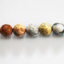 Jasper sky eye 10 mm matte round bead - BeauMonde Bijoux