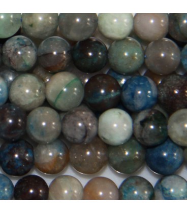 BeauMonde Bijoux - Azurite mixte naturelle 6 mm perle ronde A Afrique