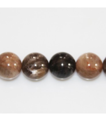 BeauMonde Bijoux - Pierre du soleil 12 mm environ perle ronde grise A Afrique du Sud