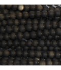 Obsidienne gold 4 mm perle ronde mat A Mexique