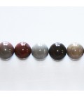 Jasper grey/rust 10 mm round bead