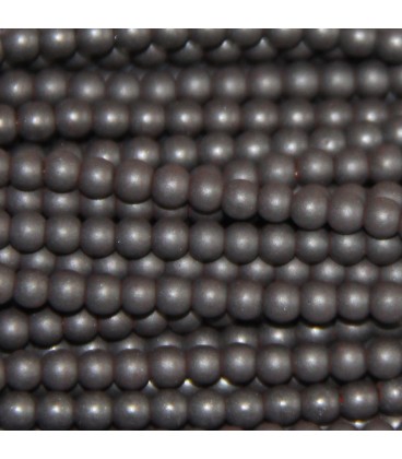 BeauMonde Bijoux - Hématite mate 3/3.3 mm environ perle ronde