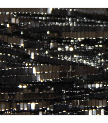 Hematite 2x1mm washer square shape stacked - BeauMonde Bijoux