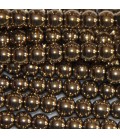Hematite golden light 6 mm round - BeauMonde Bijoux