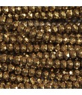 Light golden hematite 3x4.1 mm faceted washer