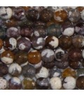 Agate 6 mm perle ronde facettée