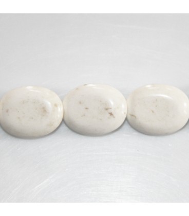 Howlite 15x20 mm ivory oval - BeauMonde Bijoux