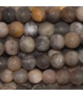 BeauMonde Bijoux - Pierre du soleil 6 mm environ perle ronde grise mat A Afrique du Sud