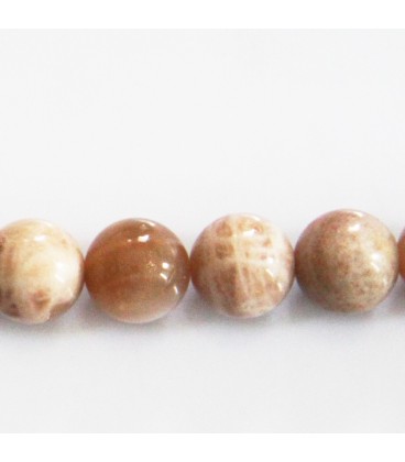 Sun stone 12 mm round bead - BeauMonde Bijoux