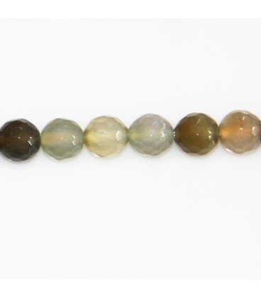 BeauMonde Bijoux - Agate 8 mm perle ronde facettée