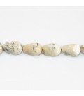 Opal white 8x12 mm faceted drop Africa