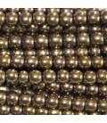 Hematite golden light 4 mm round bead - BeauMonde Bijoux