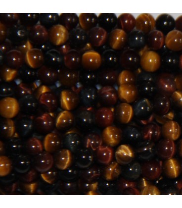 Eye of tiger/bull/falcon 4 mm round bead quality A - BeauMonde Bijoux