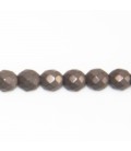 Hematite 8 mm matt copper faceted round bead - BeauMonde Bijoux