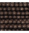 Hematite 6 mm matt copper faceted round bead