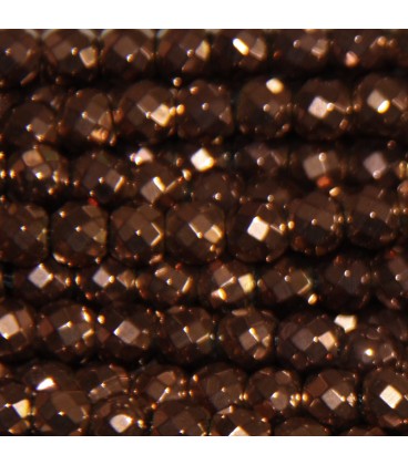 Hematite copper 6 mm round faceted bead - BeauMonde Bijoux