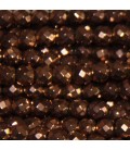 Hematite copper 6 mm round faceted bead