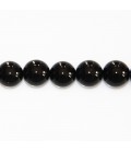 Agate noire 10 mm perle ronde Brésil
