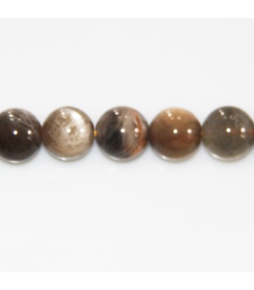 BeauMonde Bijoux - Pierre du soleil 10 mm environ perle ronde grise A Afrique du Sud