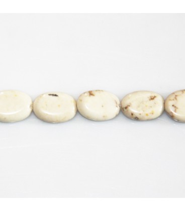 BeauMonde Bijoux - Howlite 10x14 mm ovale ivoire