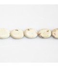 Howlite 10x14 mm ovale ivoire