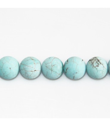 Howlite 10 mm turquoise matte round bead China - BeauMonde Bijoux