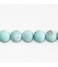 BeauMonde Bijoux - Howlite 10 mm turquoise perle ronde teinté mat Chine