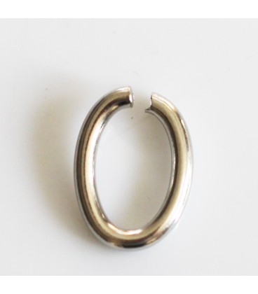 BeauMonde Bijoux - Anneau ovale 6x10 mm (intérieur) fil 2 mm titanium