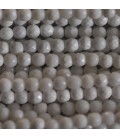 Agate white 3 mm round faceted bead