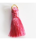 Pompom 25/27 mm with golden ring