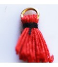 Pompon 14/16 mm avec anneau doré