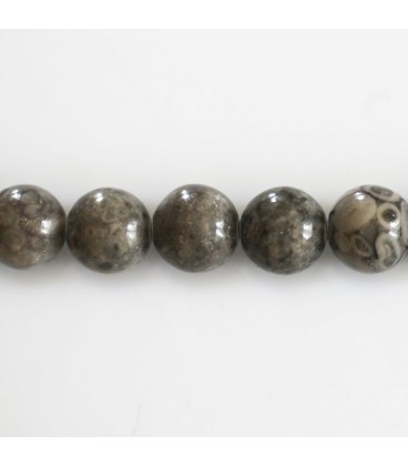 Jasper grey 10 mm round bead - BeauMonde Bijoux