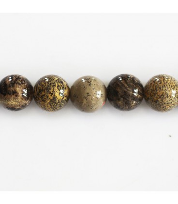 Jasper arctic 10 mm round beige/grey bead - BeauMonde Bijoux