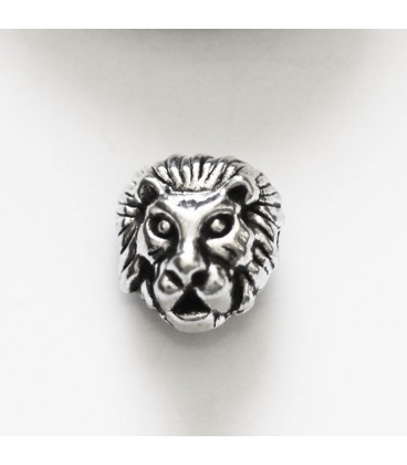 BeauMonde Bijoux - tête de lion 12x11 mm métal argenté vieilli