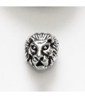 12x11 mm lion head aged silver metal
