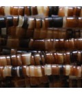 BeauMonde Bijoux - Coquillage 2/3 mm environ rondelle brownlip heishi marron/ambre Indonésie
