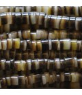 Coquillage 2/3 mm environ rondelle cabibi heishi blanc/beige