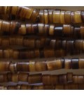 Coquillage 2/3 mm environ rondelle brownpen heishi marron Indonésie