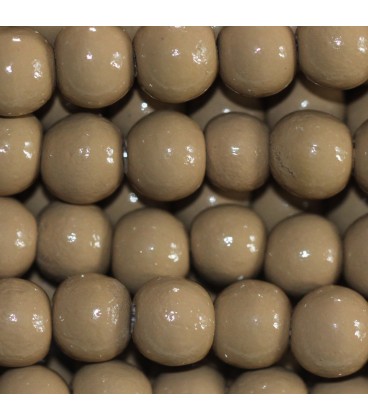 Wooden bead 8 mm round varnished - BeauMonde Bijoux