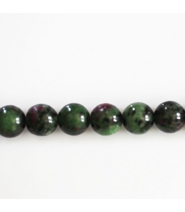 BeauMonde Bijoux - Rubyzoisite 8/8.5 mm environ perle ronde A+ Tanzanie
