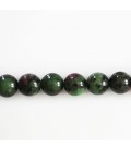 Rubyzoisite 8 mm round bead
