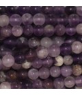 Amethyste chevron 4 mm environ perle ronde mat A Brésil